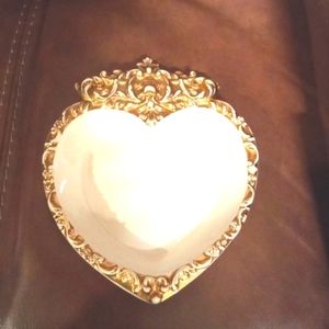 Vintage handmade ceramic jewelry dish.